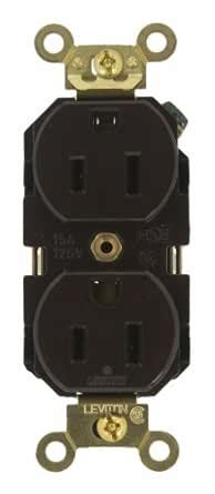 Leviton 5262 15 Amp, 125 Volt, Industrial Heavy Duty Class, Dual Way ...