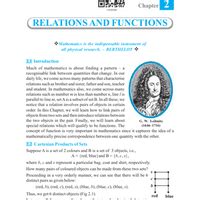 NCERT Textbook - Relations and Functions - (Maths) Class 11 - Commerce