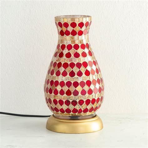Buy Mariana Red Glass Mosaic Lamp - 15x28.5cm from Home Centre at just ...