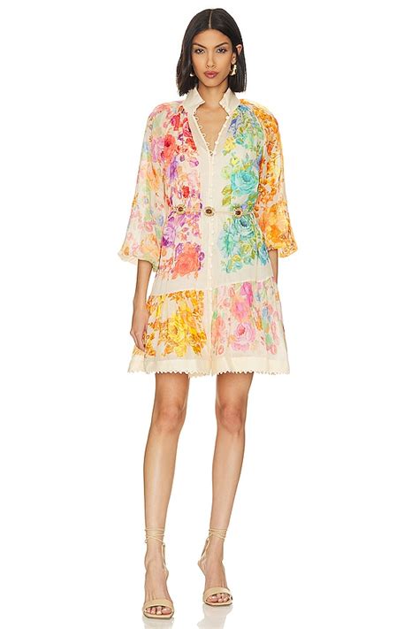 Zimmermann Raie Mini Dress in Multi Floral | REVOLVE