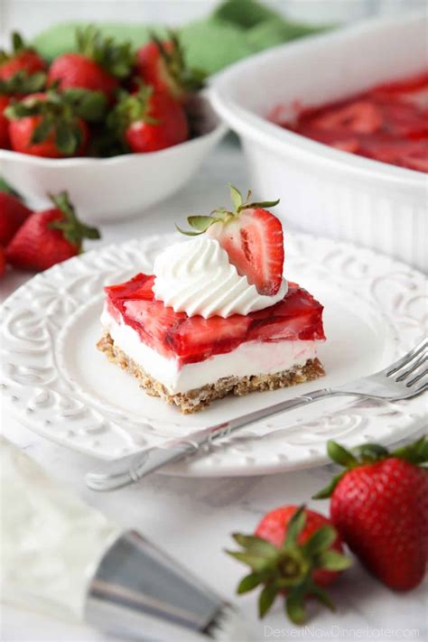 Strawberry Jello Pretzel Salad With Powdered Sugar at Carolyn Wilson blog
