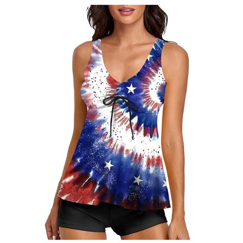Linfrsh 4th of July Swimsuit for Women Swimsuit for Women Fashion 4th ...