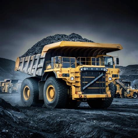 Photo a large quarry dump truck working on the mining site | Premium AI ...