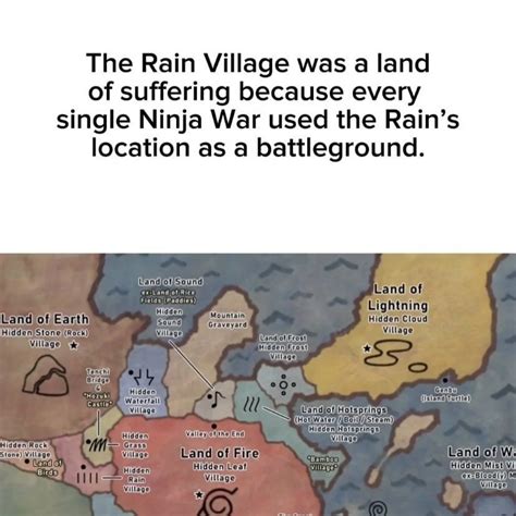 Naruto World Map Lands And Hidden Villages Naruto World