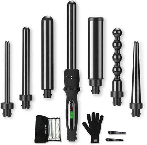 7 In1 Curling Wand Iron, PARWIN PRO BEAUTY Hair Curling Wands for Long ...