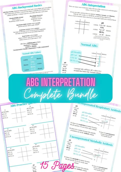 ABG Bundle, ABG Interpretation, Arterial Blood Gas Study Guide, ABG ...