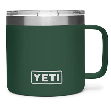 YETI Rambler 14-fl oz Stainless Steel Mug, Northwoods Green at Lowes.com