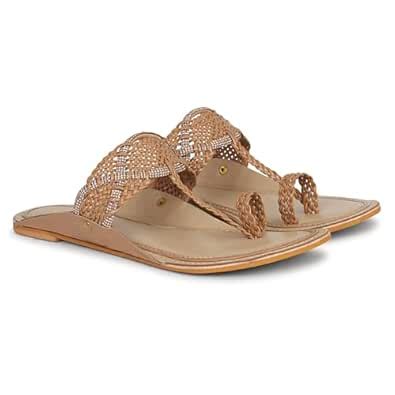 Buy PERY ZO Women’s Handcrafted Trending Kolhapuri Flats | Traditional ...