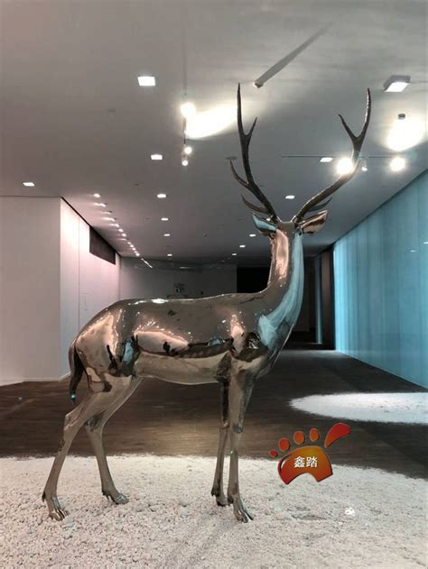 镜面不锈钢鹿雕塑 - 卓景雕塑公司