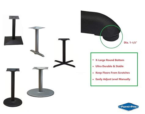 Buy Furni-Pro Table Bases Glides for Restaurants & Homes, Adjustable ...