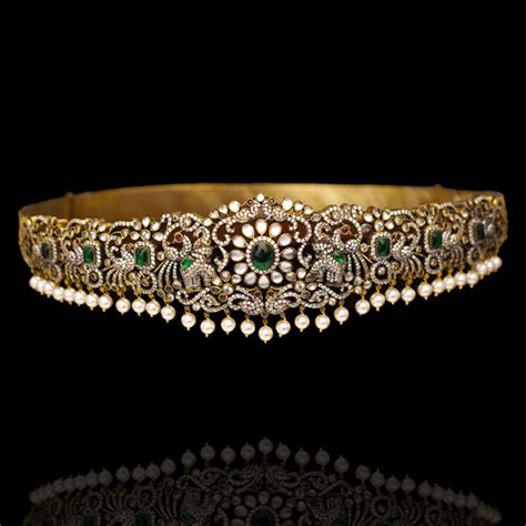 Victorian Look South Indian Bridal Hip Belt Design with Kundan – Sneha ...