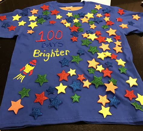 100 Days of School Shirt. 100 Days Brighter! | School shirts, 100 day ...