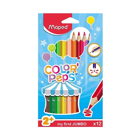 Maped Color'Peps Color Jumbo Size Pencil Set - Pack of 12 : Amazon.in ...