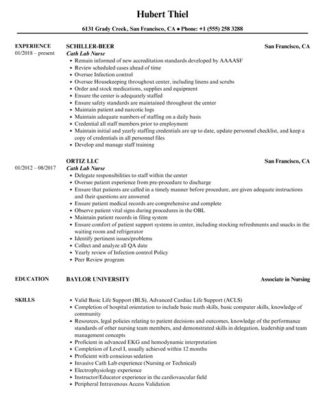 Image result for Cath Lab Tech Resume