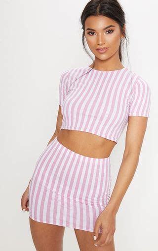 pink crop top dress