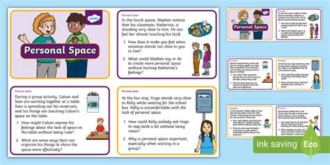 Personal Space Scenario Cards (teacher made) - Twinkl