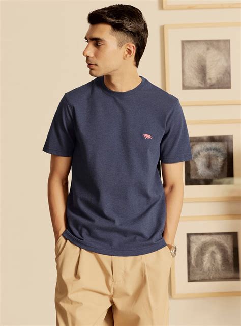 Andamen River Bed Cotton Blend Melange Crew