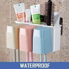 HOKIPO Plastic Self Adhesive Magic Sticker Anti-Dust Toothbrush Holder ...