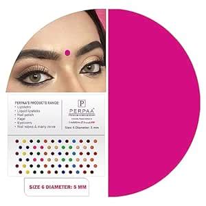 PERPAA Premium Velvet Sticker Kumkum Bindi Box of 15 Flaps - Pottu for ...