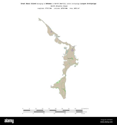 Great Abaco Island in the North Atlantic Ocean, belonging to Bahamas ...