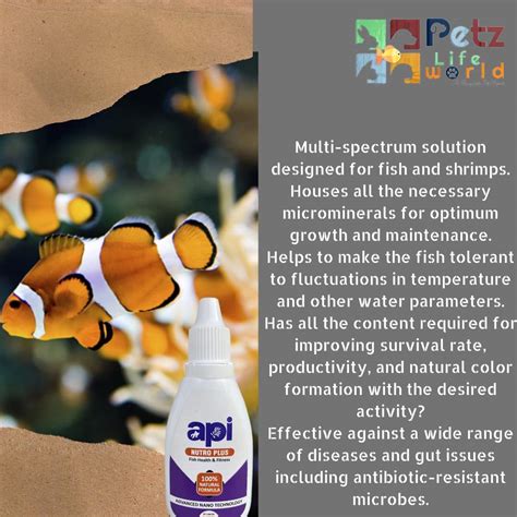 API Nutro Plus 100% Natural Fish Feed Additives Vitamins For Aquarium ...