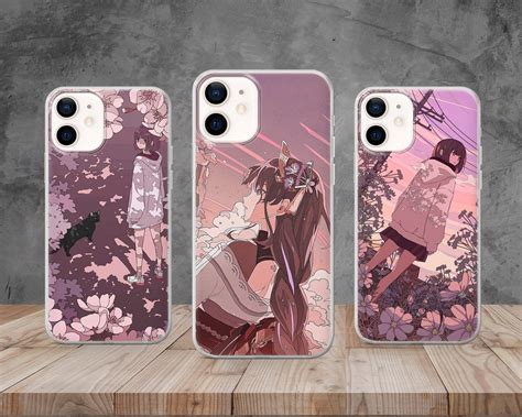 Anime Girl Phone Case Aesthetic Cover for iPhone 16, 15, 14, 13, 12, 11 ...