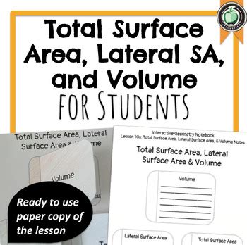 Image result for Surface Area Notes