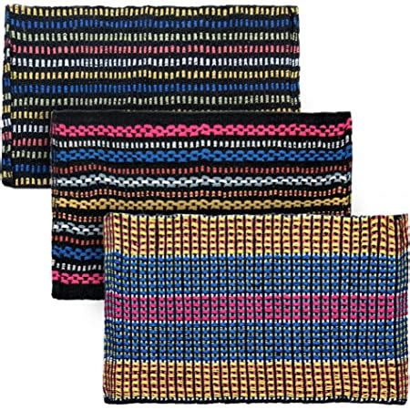 Buy AAZEEM Abstract Cotton Door Mat - 16"x24", Multicolour Set of 3 ...