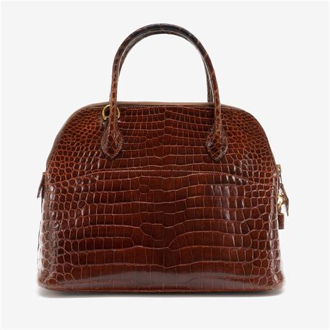 Hermès Bolide 31 Porosus Crocodile Brown | SACLÀB