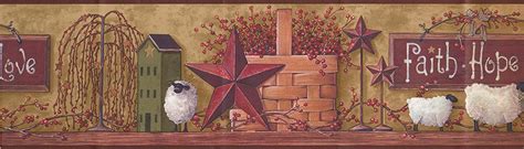 Concord Wallcoverings Wallpaper Border Country Style Faith Hope Love ...