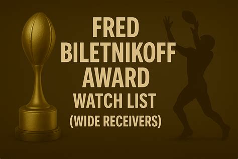 Best Wide Receivers in College Football (Fred Biletnikoff Award)