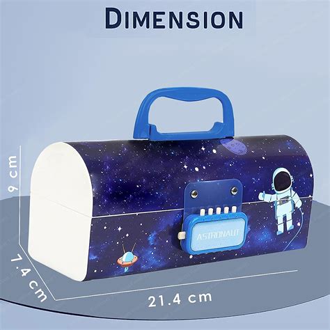 Kids Pen & Pencil Box – Suitcase Style Password Lock Multi-Layer Penci ...