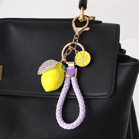 Zestie Lemon Bag Charm - Purple | Salty – Salty Accessories