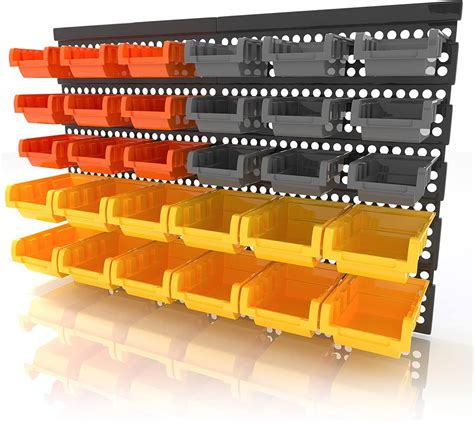 XDOVET 30PC Wall Mount Small Parts Bins with Peg Board - India | Ubuy