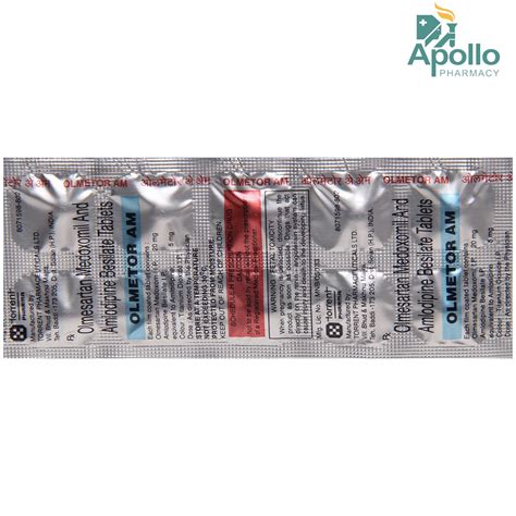 Olmetor AM Tablet 10's Price, Uses, Side Effects, Composition - Apollo ...