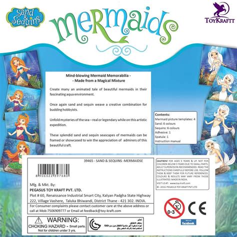 Buy ToyKraft Pictured in Sand & Sequin - Mermaids - Craft Activity ...
