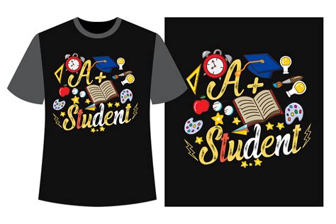 A+ Student Back to School T-shirt Design Graphic by jesmindesigner ...