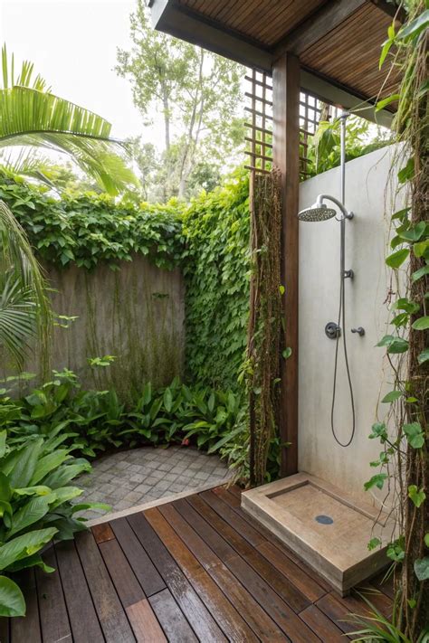 17+ Inspiring Outdoor Shower Floor Ideas - Garden.eco