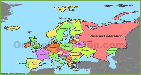 Map of Europe with countries and capitals - Ontheworldmap.com