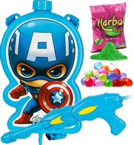 FIDDLERZ Holi Pichkari Water Gun High Pressure Back Holding Tank 1 Pkt ...