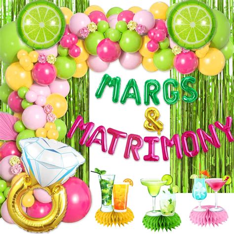 Amazon.com: cocomigo 143pcs Margs and Matrimony Bachelorette Margs and Matrimony Party ...
