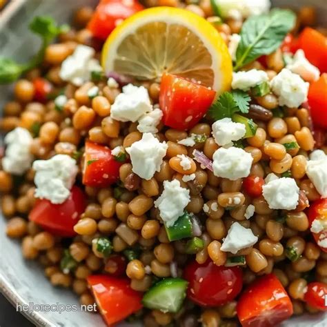 Easy & Zesty Quick Lemony Lentil Salad with Feta Flavor: My…