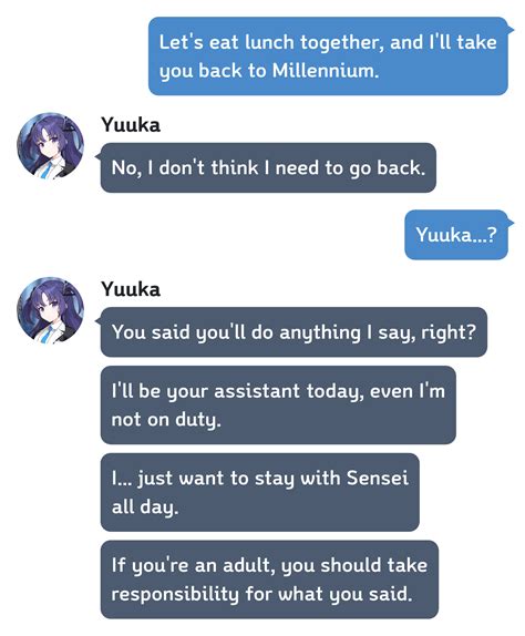 Sequel of sending wrong message to Yuuka : r/BlueArchive