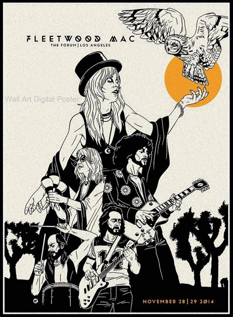 Fleetwood Mac poster Rock Music Poster Wall Art Digital | Etsy