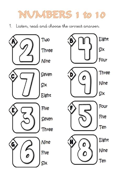 Image result for Counting Numbers 1-10