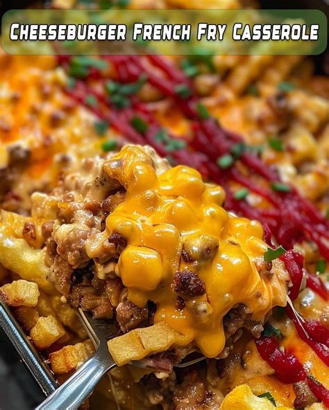Cheeseburger French Fry Casserole - Foodyhealthylife