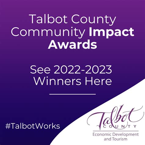 2023 Community Impact Award Winners - Talbot County Economic Development