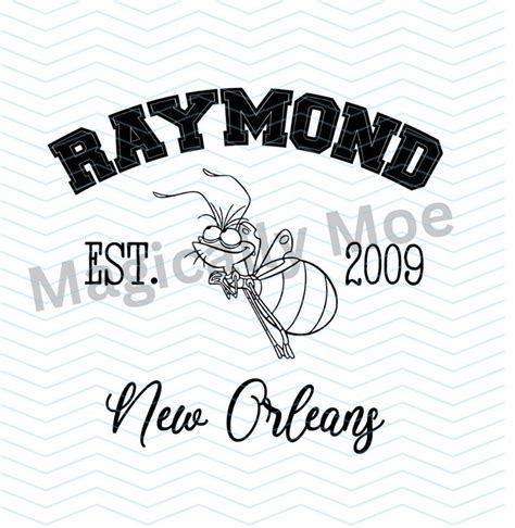 Princess and the Frog Ray College Tee Style SVG - Etsy