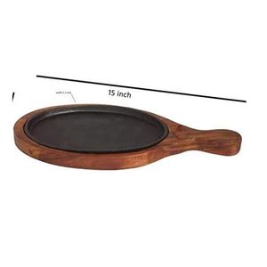 Buy natureCRAFTS Bat Shape Cast Iron Sizzler Plate with Wooden Stand ...