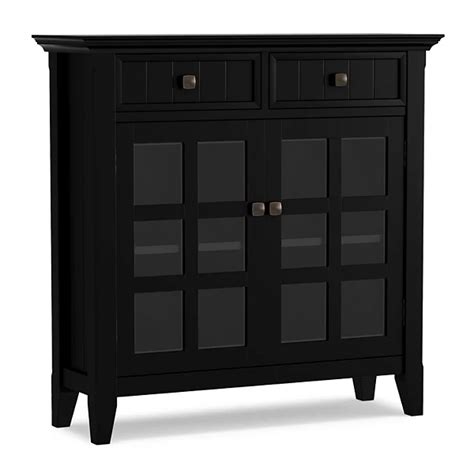 Simpli Home Acadian Rustic Entryway Hallway Storage Cabinet